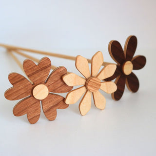 Fleurs en bois - Merisier/chêne/noyer/cerisier