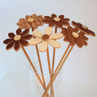Fleurs en bois - Merisier/chêne/noyer/cerisier