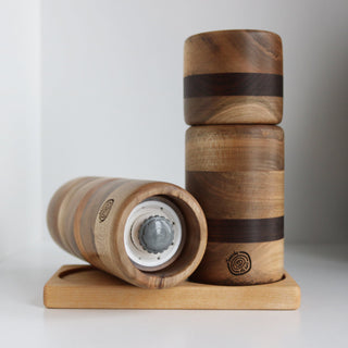 Ensemble moulin poivre/sel - érable/chêne/noyer - 6 po