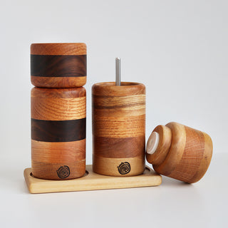 Ensemble moulin poivre/sel - merisier/chêne/frêne/noyer - 6 po