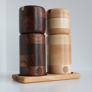 Ensemble moulin poivre/sel - érable/noyer - 6 po