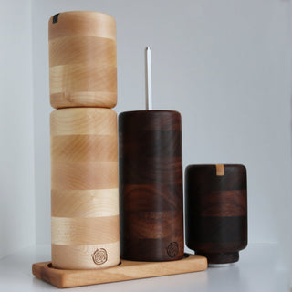 Ensemble moulin poivre/sel - érable/noyer - 9 po