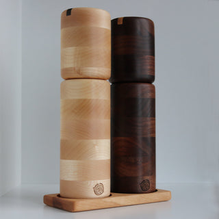 Ensemble moulin poivre/sel - érable/noyer - 9 po