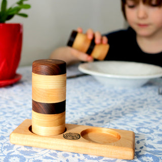 Salière et poivrière de table - frêne/merisier/chêne