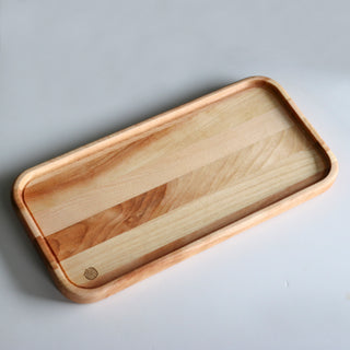 Plateau de présentation réversible en bois 7 × 14 po | Merisier