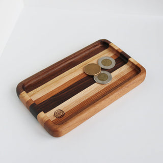 Tray - mixed wood - 7x7 in